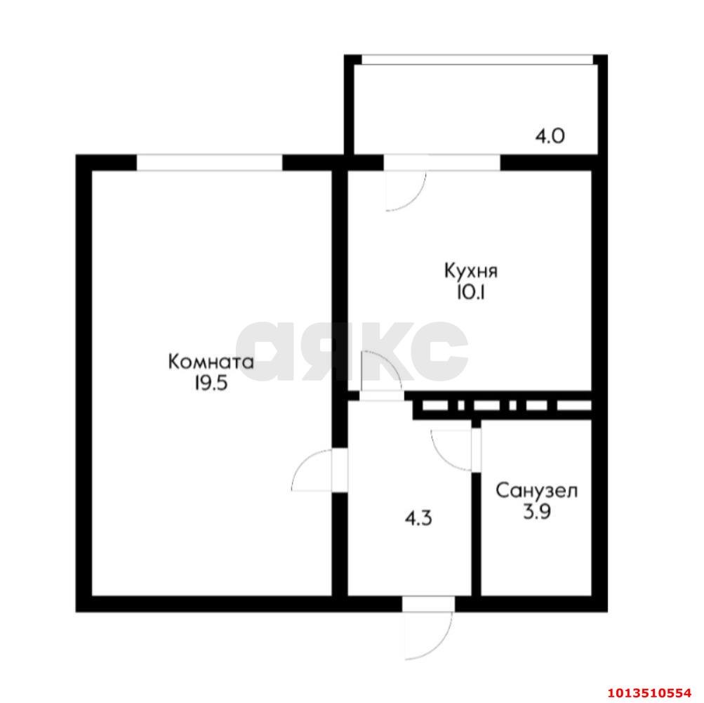 Фото №10: 1-комнатная квартира 37 м² - Краснодар, жилой комплекс Квартал № 6, ул. имени 75-летия Победы, 26