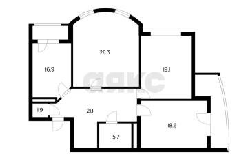 Фото №1: 3-комнатная квартира 111 м², 11/17 эт. - Краснодар, мкр. 9-й километр, ул. Циолковского, 7