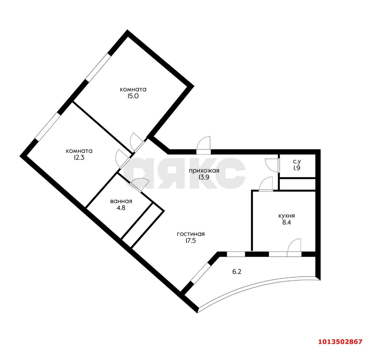 Фото №18: 3-комнатная квартира 80 м² - Краснодар, жилой комплекс Зеленодар, ул. 3-я Трудовая, 1/3