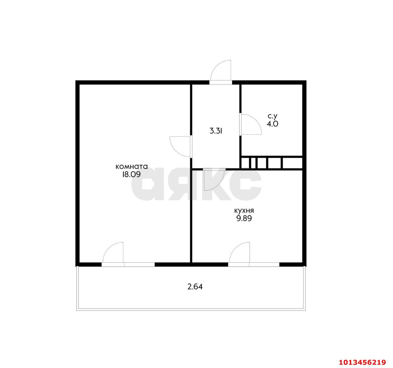 Фото №2: 1-комнатная квартира 38 м² - Краснодар, Камвольно-суконный Комбинат, ул. Магистральная, 11