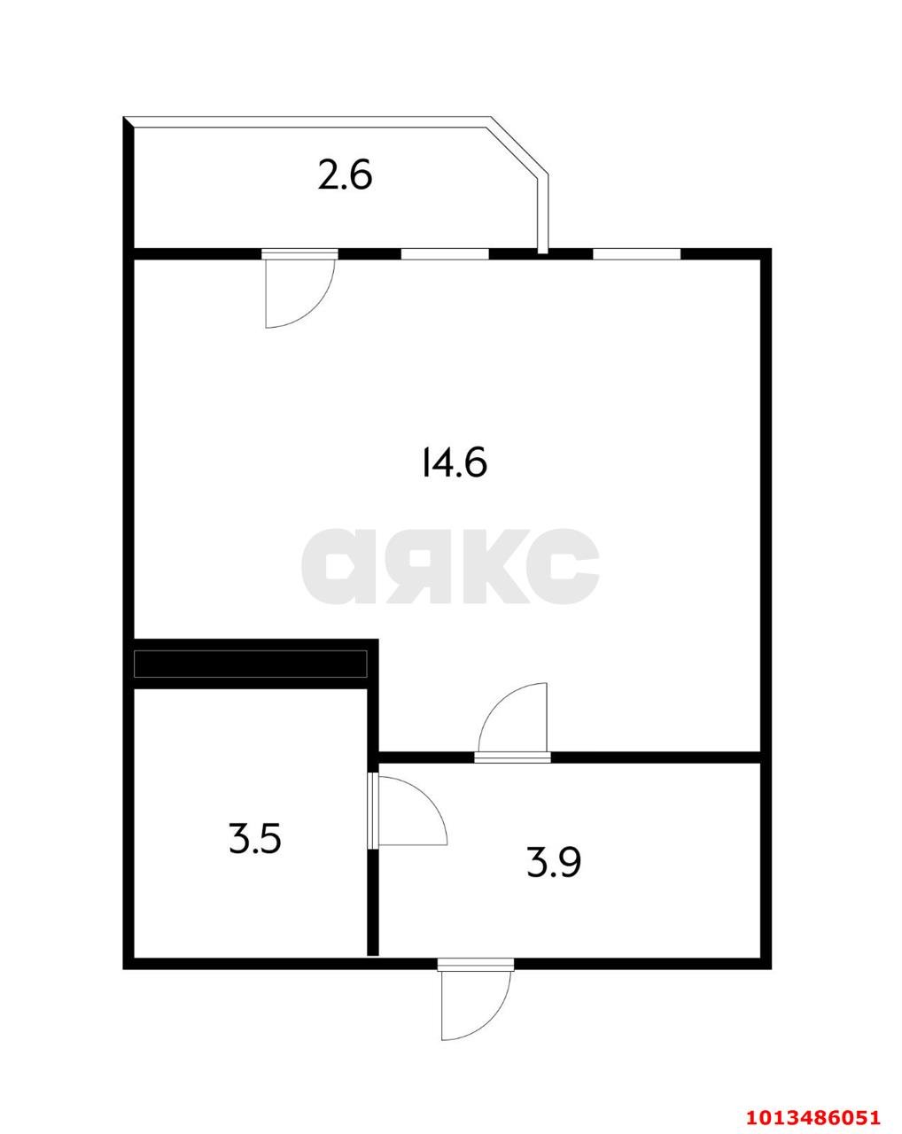 Фото №13: Студия 21 м² - Краснодар, жилой комплекс Дыхание, 