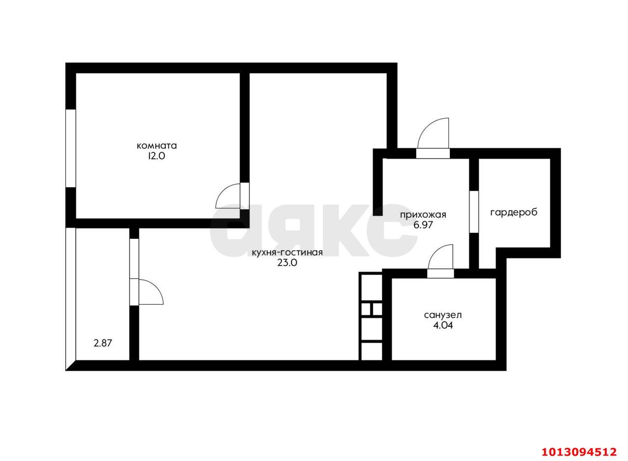 Фото №11: 1-комнатная квартира 47 м² - Краснодар, жилой комплекс Галактика, ул. Уральская, 71к2