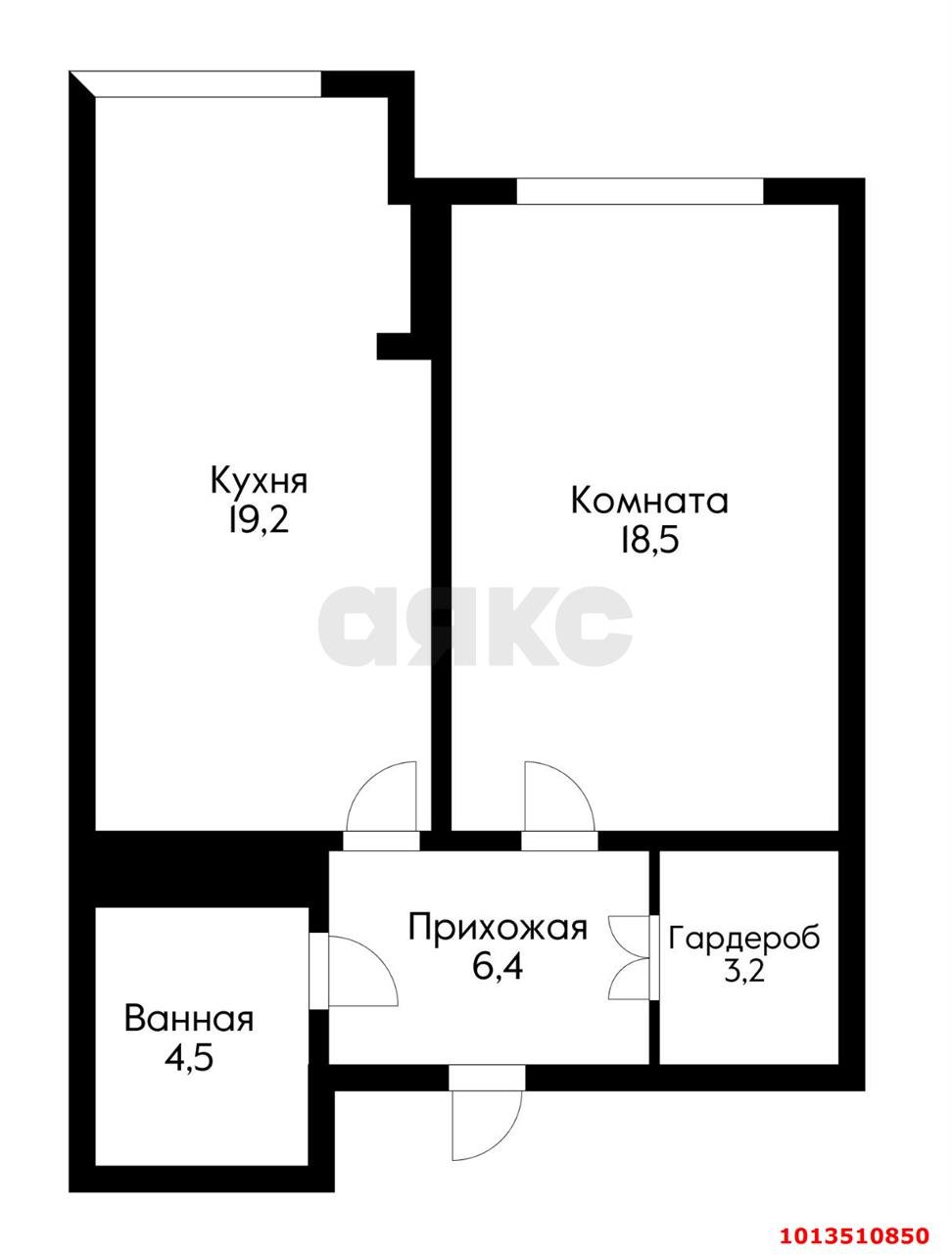 Фото №19: 1-комнатная квартира 51 м² - Краснодар, жилой комплекс Тургенев, ул. Дальняя, 8к1