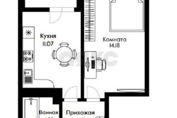 Фото №4: 1-комнатная квартира 31 м² - Краснодар, мкр. жилой комплекс Хорошая Погода, ул. Кирилла Россинского, 3/1к1