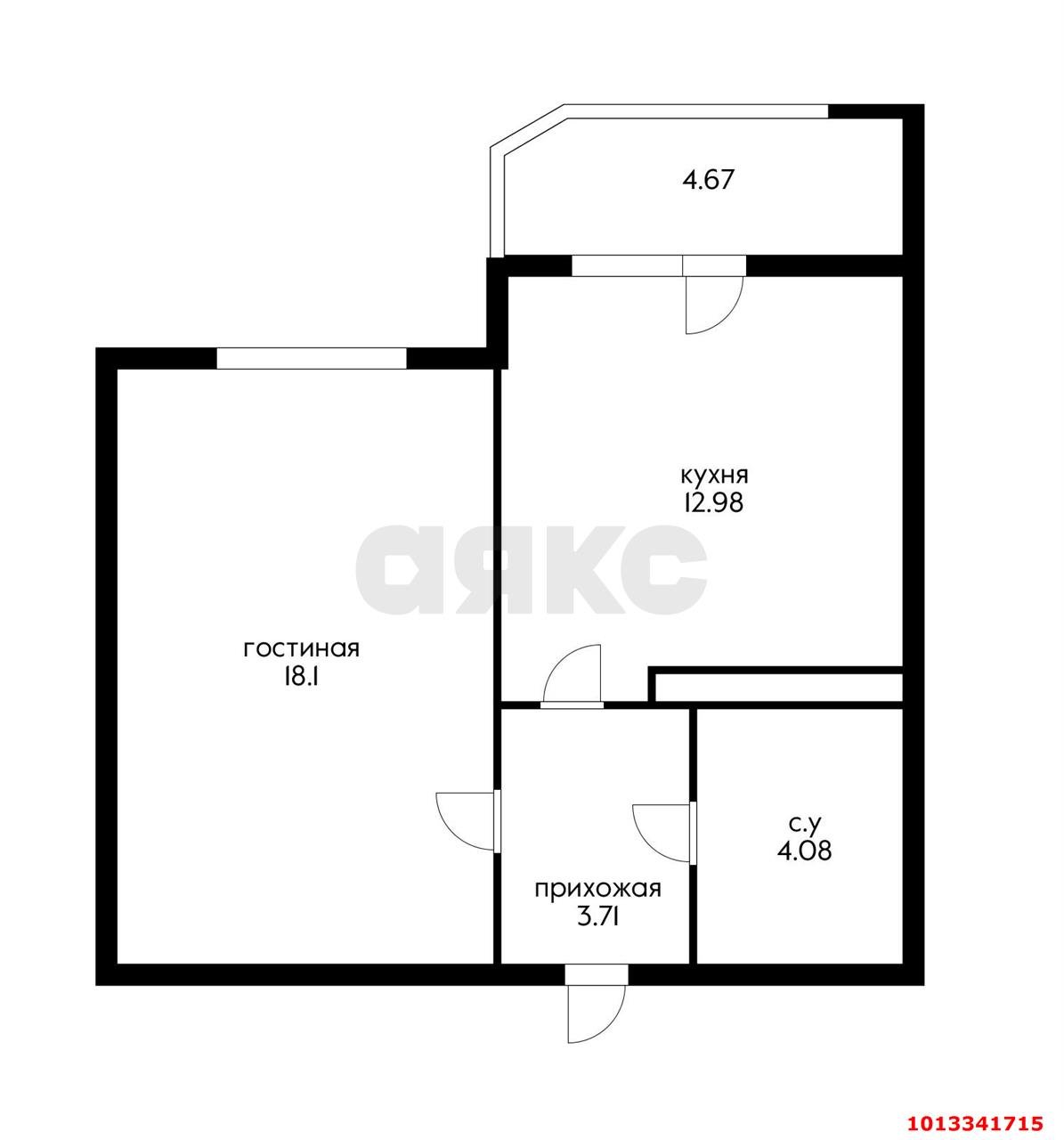 Фото №3: 1-комнатная квартира 42 м² - Краснодар, 3-й квартал, ул. Боспорская, 4