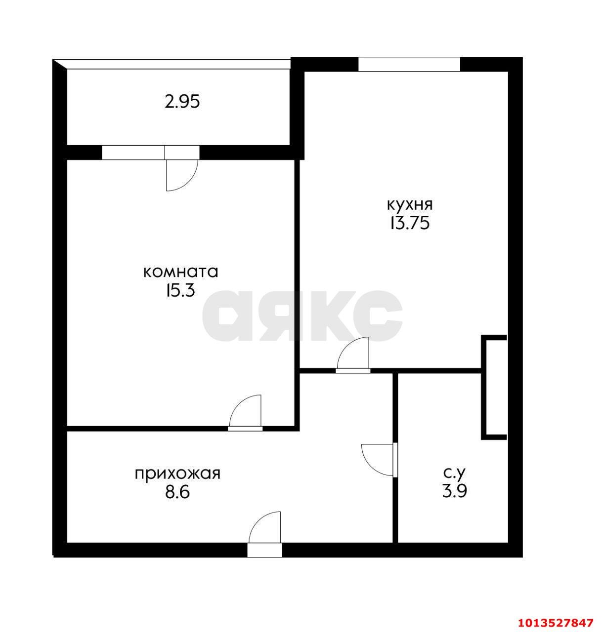 Фото №2: 1-комнатная квартира 43 м² - Яблоновский, жилой комплекс Компаньон-Сити, ул. Шоссейная, 63к1