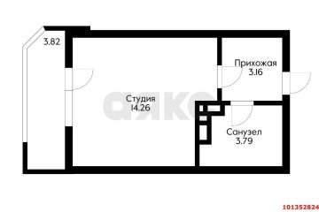 Фото №2: Студия 23 м² - Краснодар, мкр. жилой комплекс Ural, ул. Уральская, 87/7