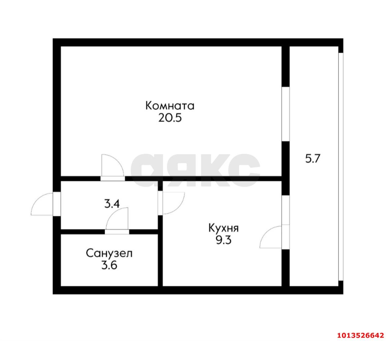 Фото №10: 1-комнатная квартира 36 м² - Краснодар, Калинино, ул. 1 Мая, 394