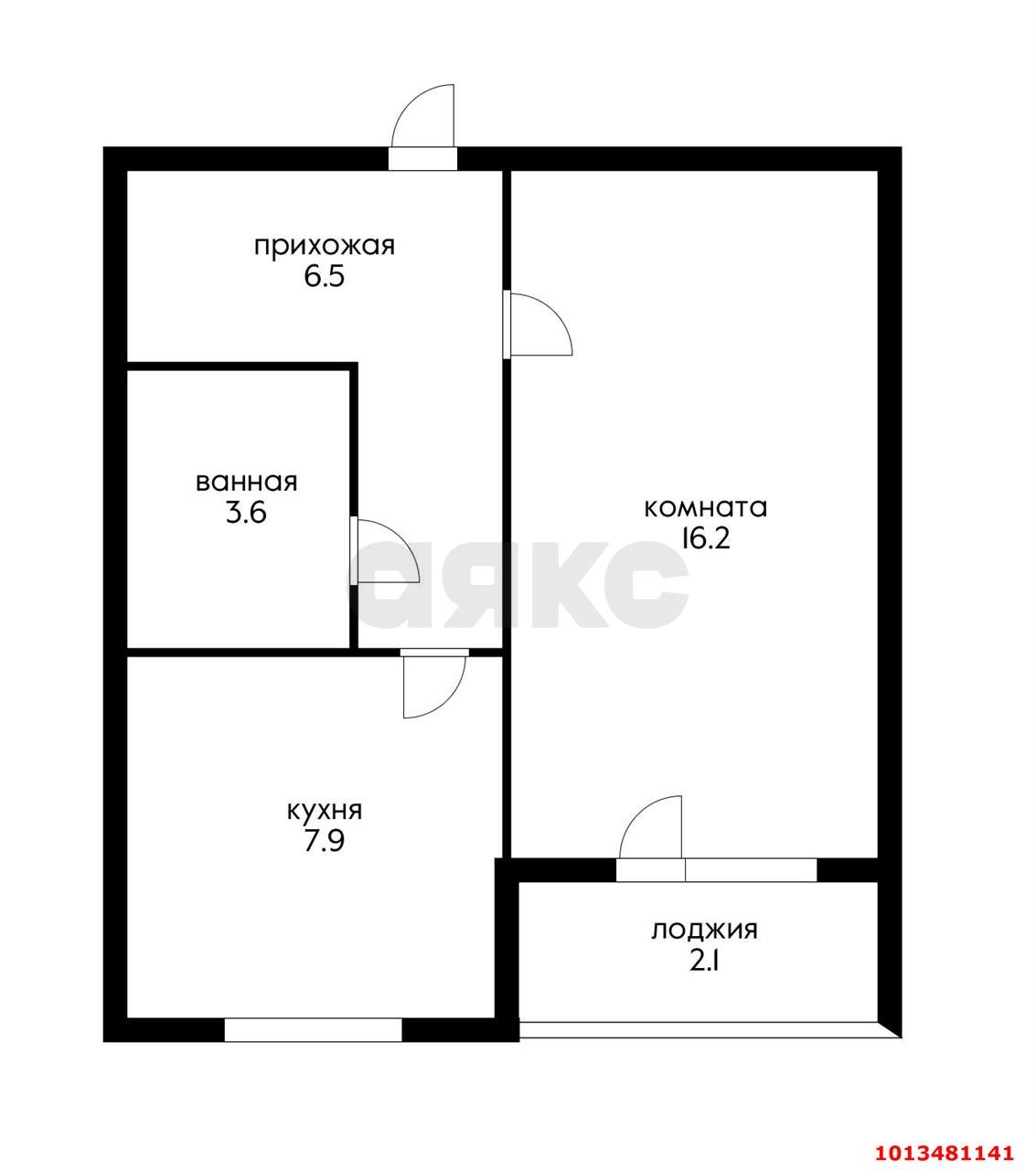 Фото №6: 1-комнатная квартира 37 м² - Краснодар, Музыкальный, ул. Агрохимическая, 103