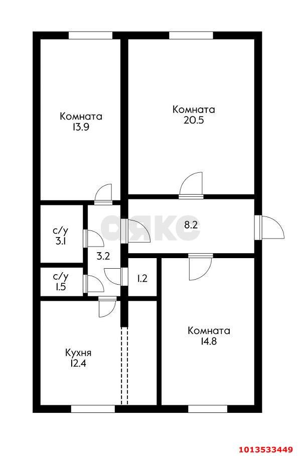 Фото №18: 3-комнатная квартира 79 м² - Краснодар, Западный внутригородской округ, ул. Офицерская, 40