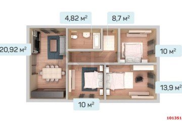 Фото №4: Дом 71 м² - Южный, п. коттеджный  Южная столица, пр-д Армавирский