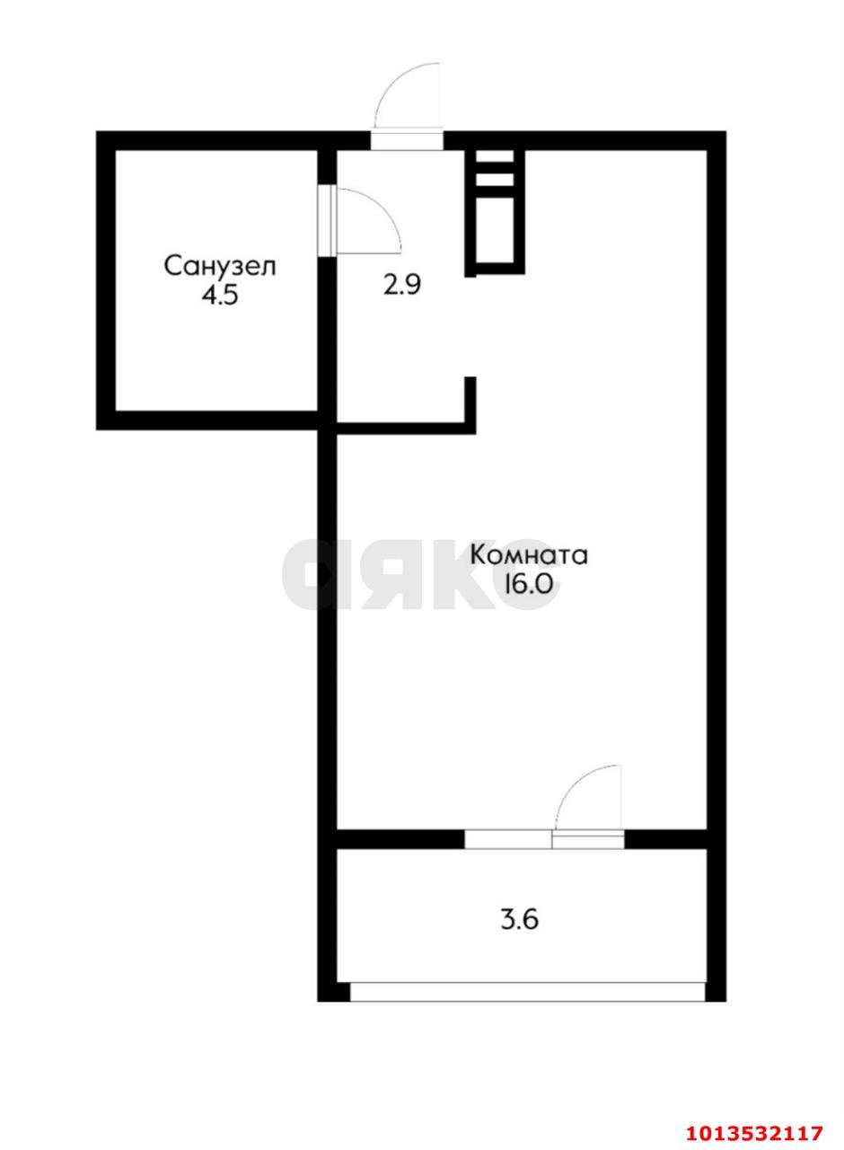 Фото №15: Студия 27 м² - Краснодар, Парк Победы, ул. Героя Пешкова, 14