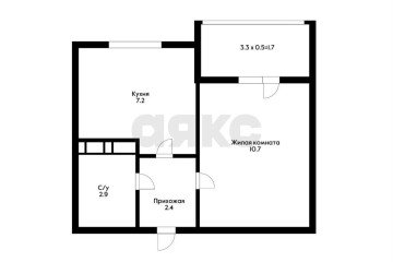 Фото №2: 1-комнатная квартира 27 м² - Краснодар, мкр. жилой комплекс Грани, ул. Западный Обход, 45