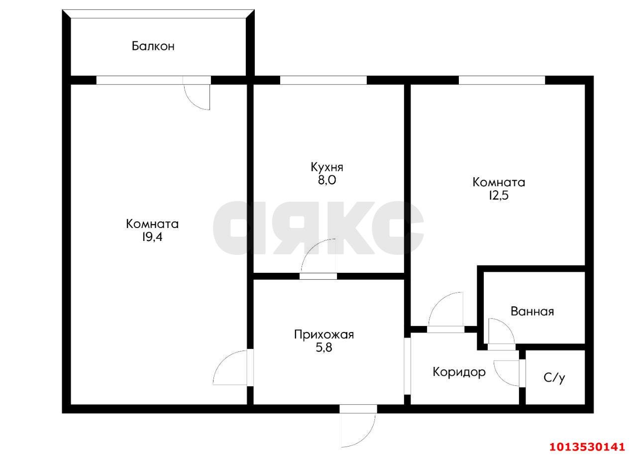 Фото №9: 2-комнатная квартира 51 м² - Краснодар, Краевая Клиническая Больница, ул. Российская, 134