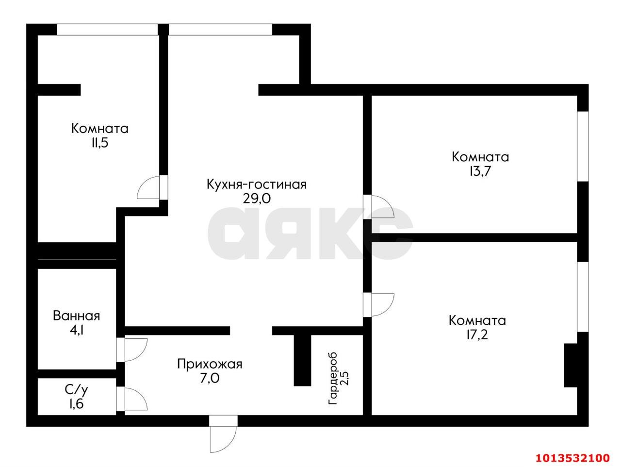 Фото №21: 3-комнатная квартира 86 м² - Краснодар, 9-й километр, ул. Ярославская, 113