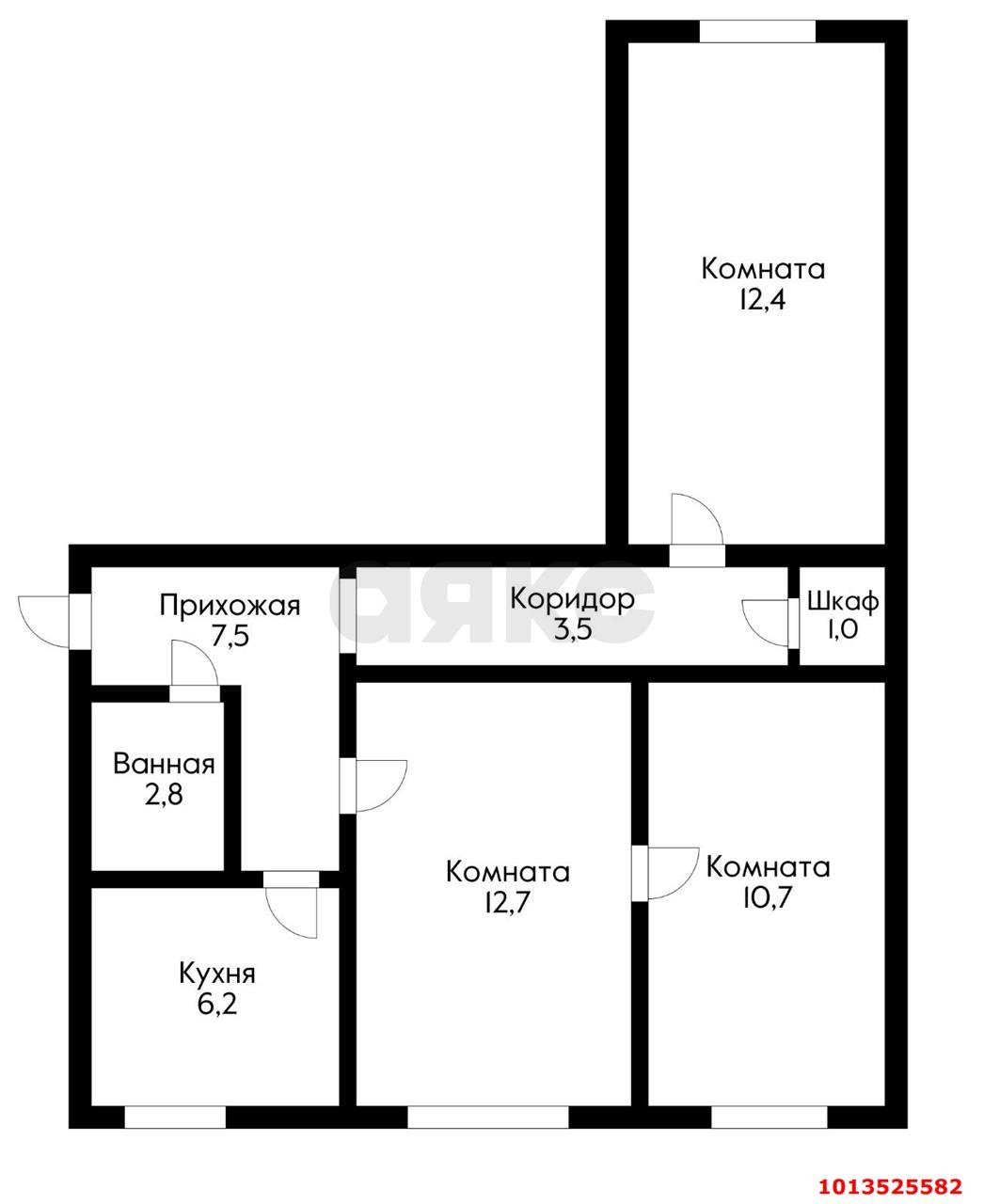 Фото №1: 3-комнатная квартира 56 м² - Краснодар, Учхоз Кубань, ул. Красная, 8