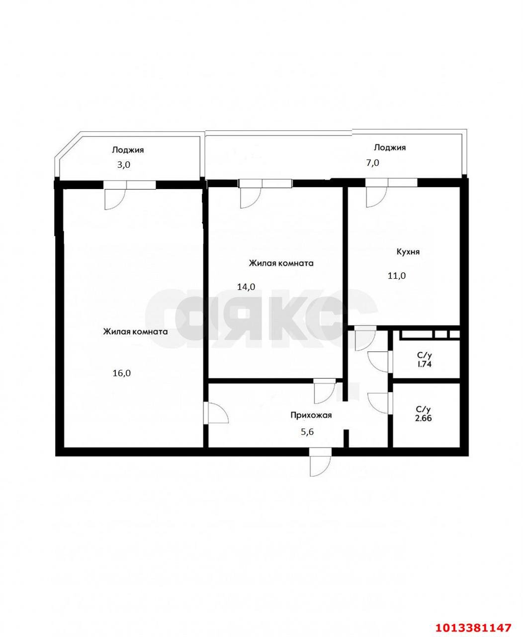 Фото №14: 2-комнатная квартира 64 м² - Краснодар, Восточно-Кругликовский, ул. имени 40-летия Победы, 101