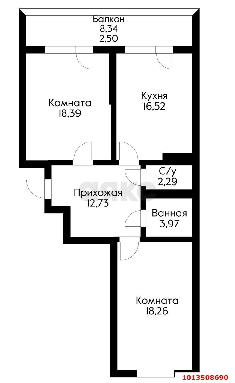 Фото №7: 2-комнатная квартира 76 м² - Краснодар, Фестивальный, ул. Дальняя, 4/2к2