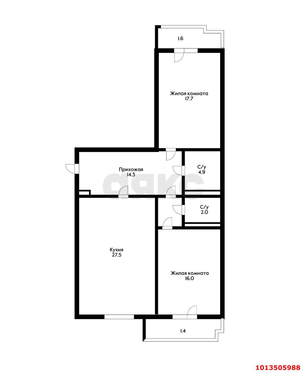 Фото №16: 2-комнатная квартира 84 м² - Краснодар, жилой комплекс Дом у Озера, 