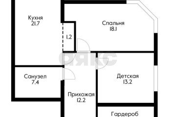 Фото №2: 2-комнатная квартира 81 м² - Краснодар, мкр. Школьный, ул. Филатова, 19/1