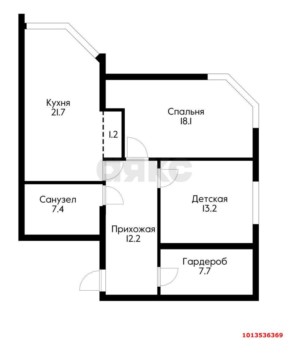 Фото №2: 2-комнатная квартира 81 м² - Краснодар, Школьный, ул. Филатова, 19/1