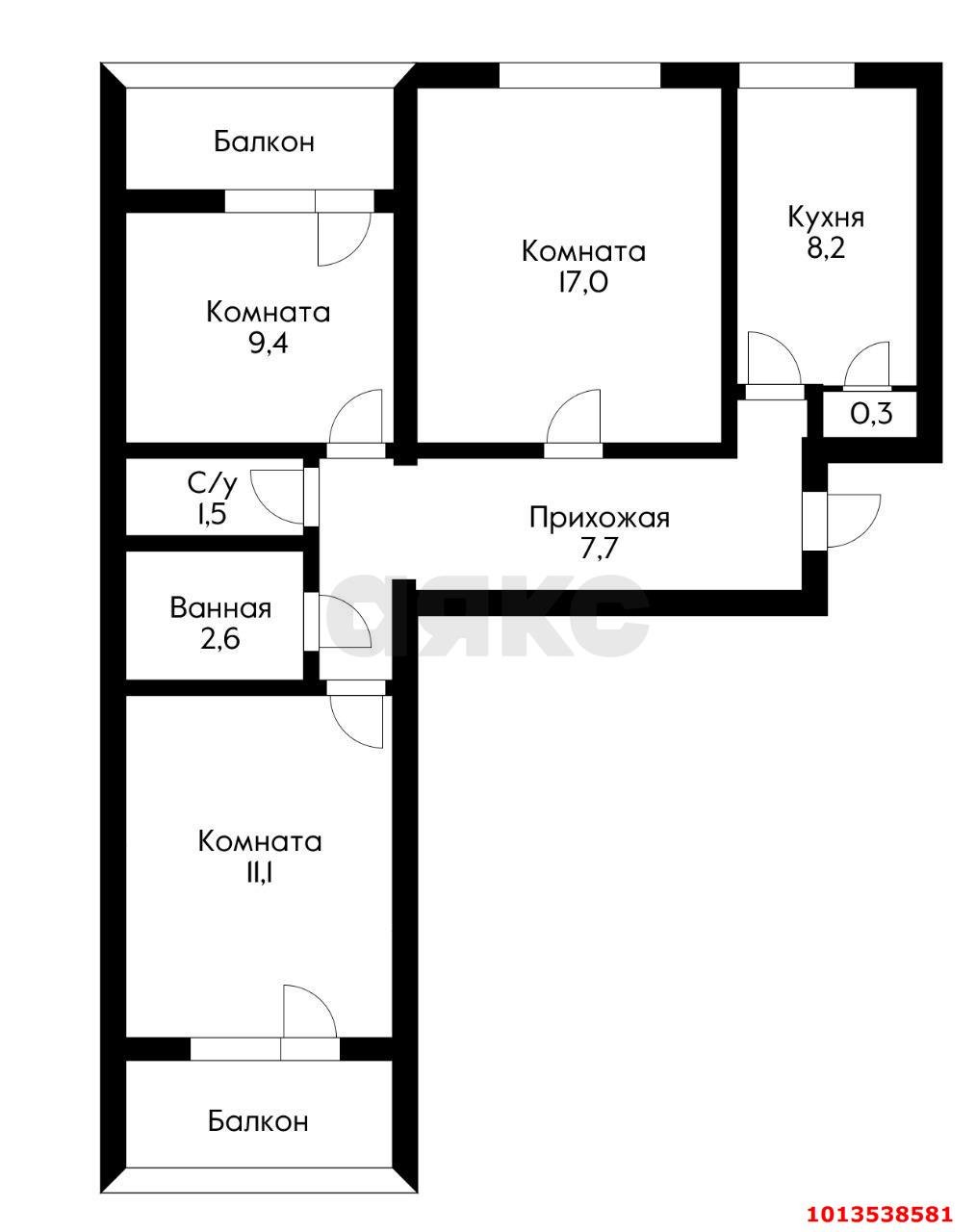 Фото №8: 3-комнатная квартира 60 м² - Краснодар, Табачная Фабрика, ул. Ипподромная, 49