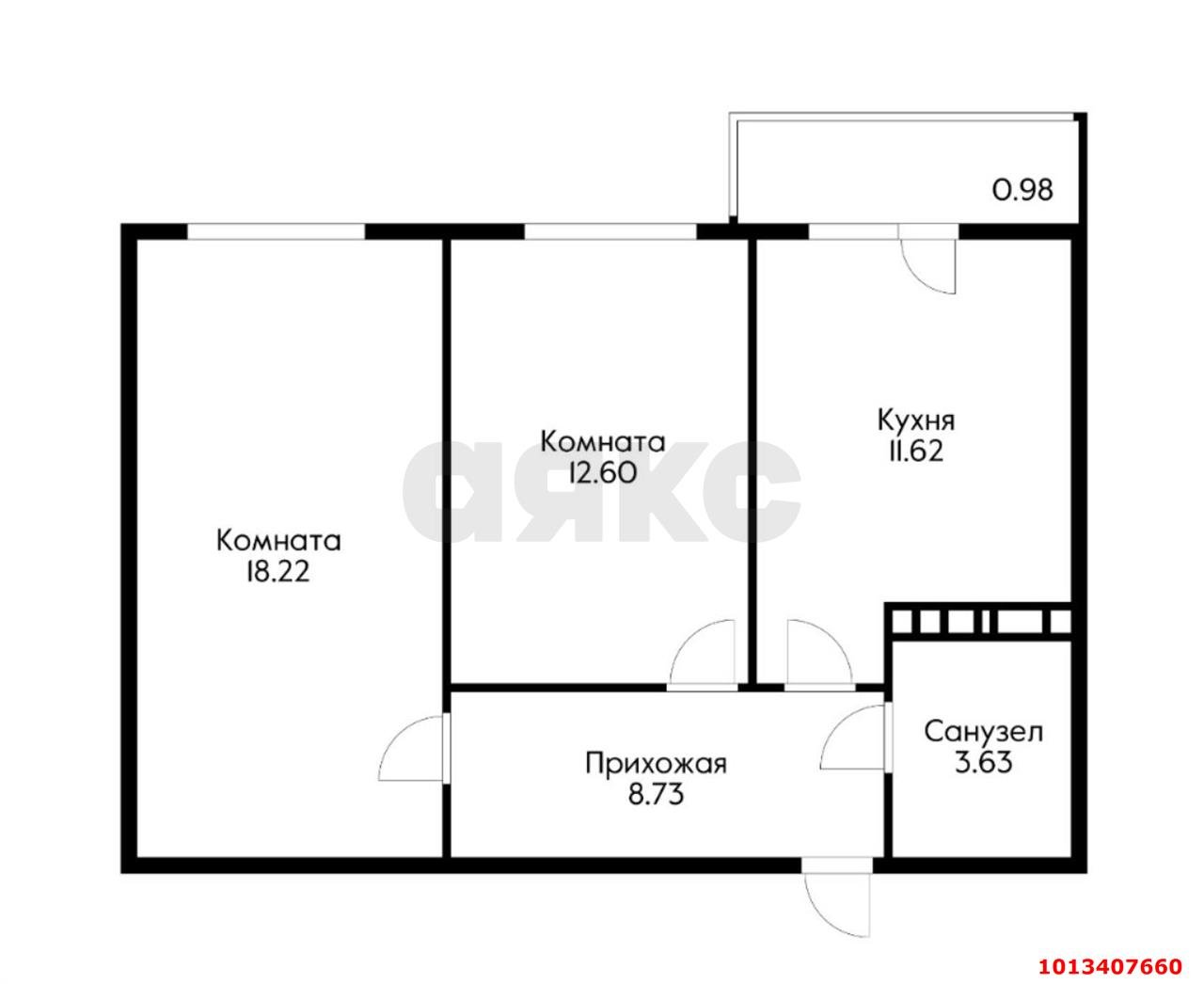 Фото №3: 2-комнатная квартира 55 м² - Краснодар, Прикубанский внутригородской округ, ул. им. Сорока А.М., 6