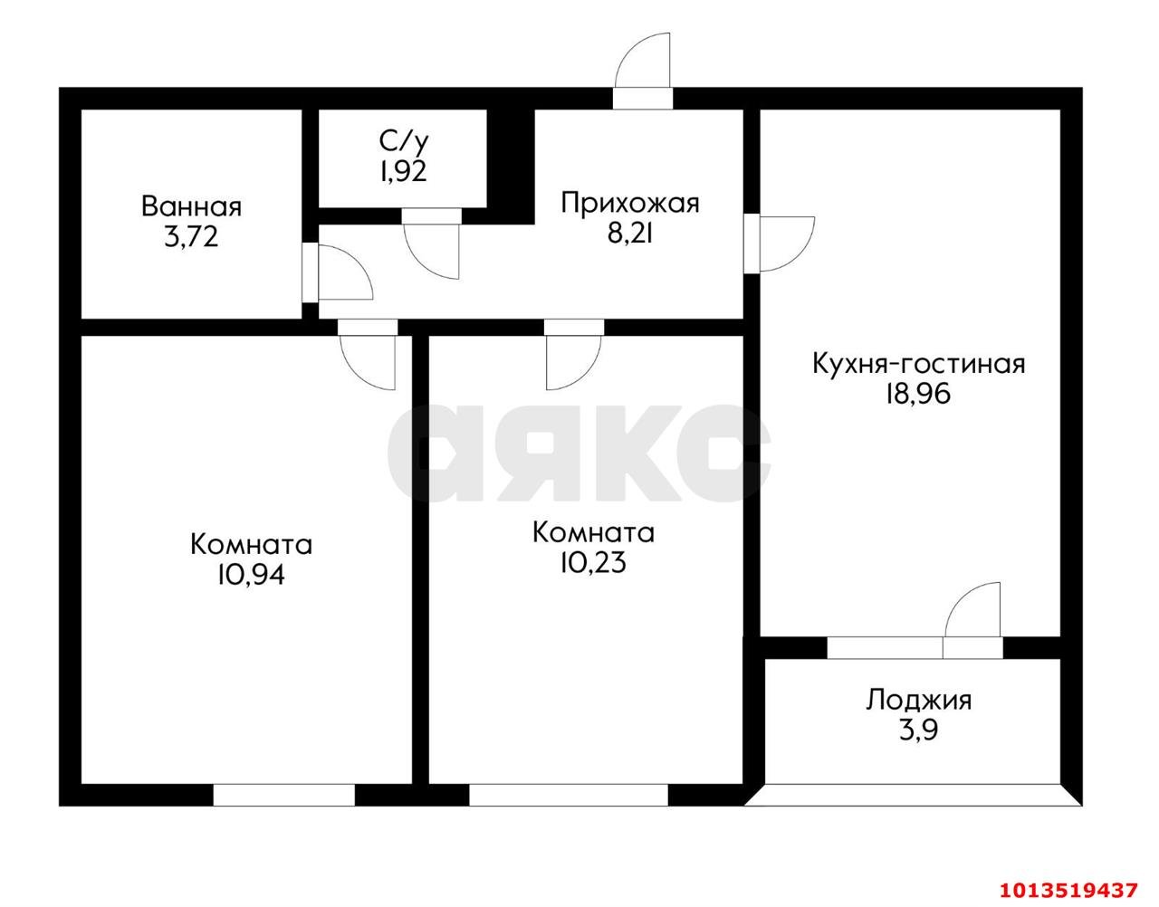 Фото №17: 2-комнатная квартира 56 м² - Краснодар, жилой комплекс Все Свои, ул. Колхозная, 5/1