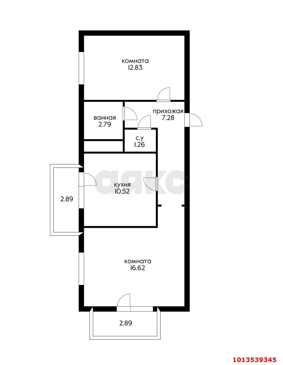 Фото №3: 2-комнатная квартира 56 м² - Краснодар, Школьный, ул. Школьная, 13/9