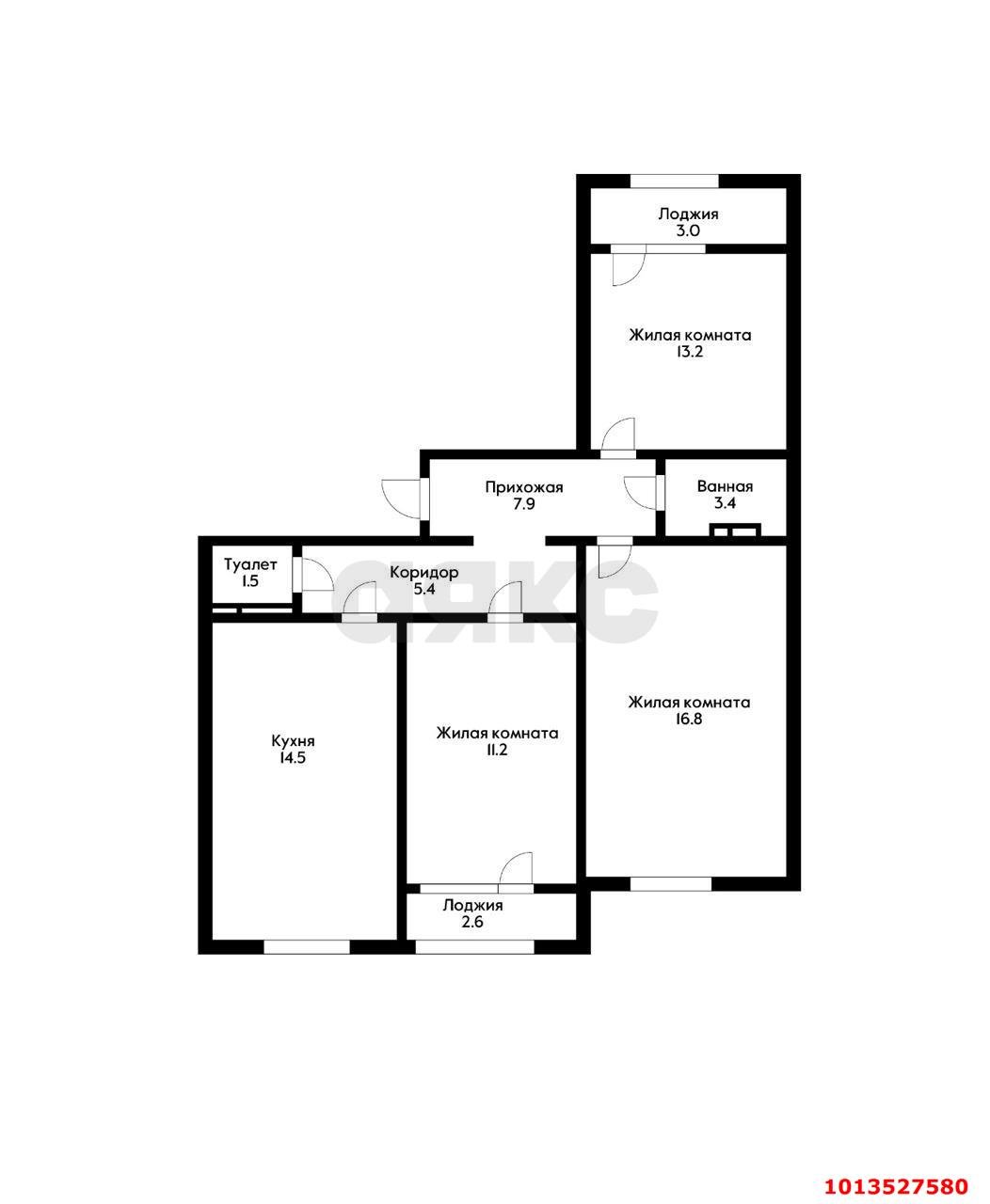 Фото №17: 3-комнатная квартира 73 м² - Краснодар, Восточный, 