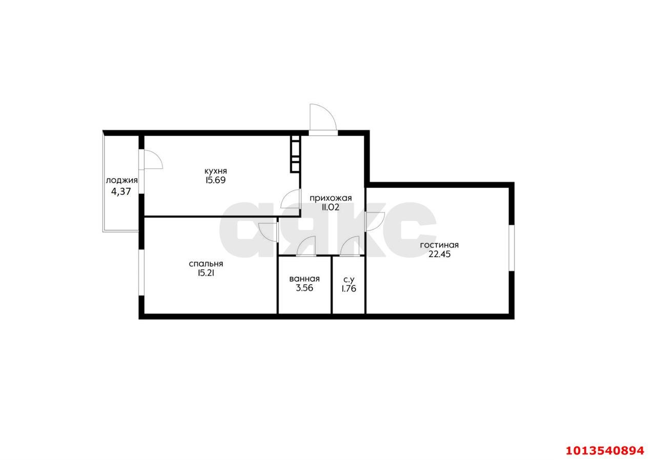 Фото №3: 2-комнатная квартира 75 м² - Краснодар, Достояние, ул. Григория Булгакова, 16