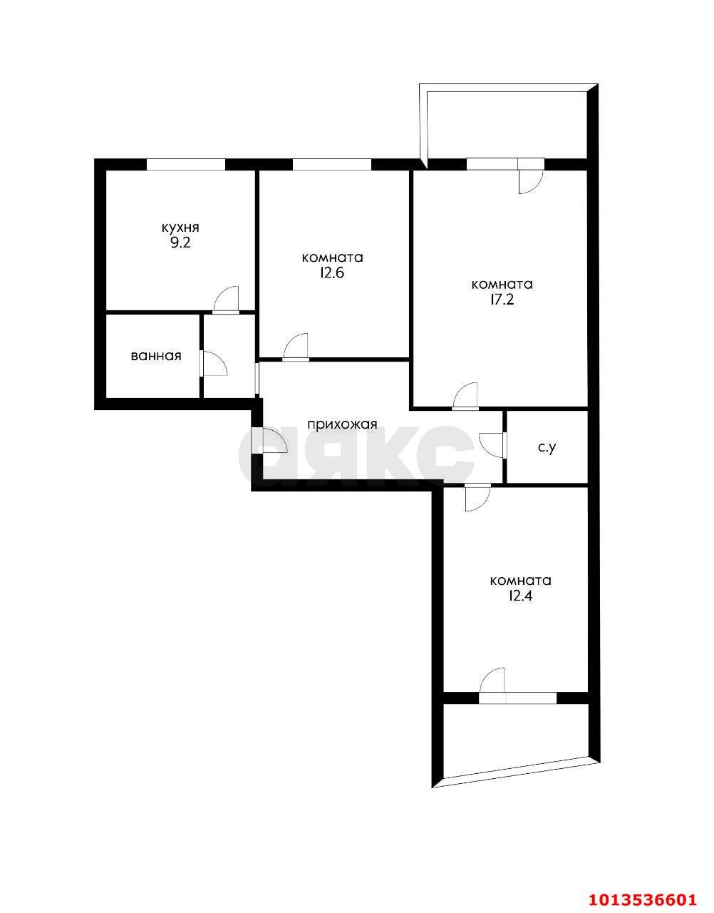 Фото №8: 3-комнатная квартира 80 м² - Краснодар, Центральный, ул. Севастопольская, 2