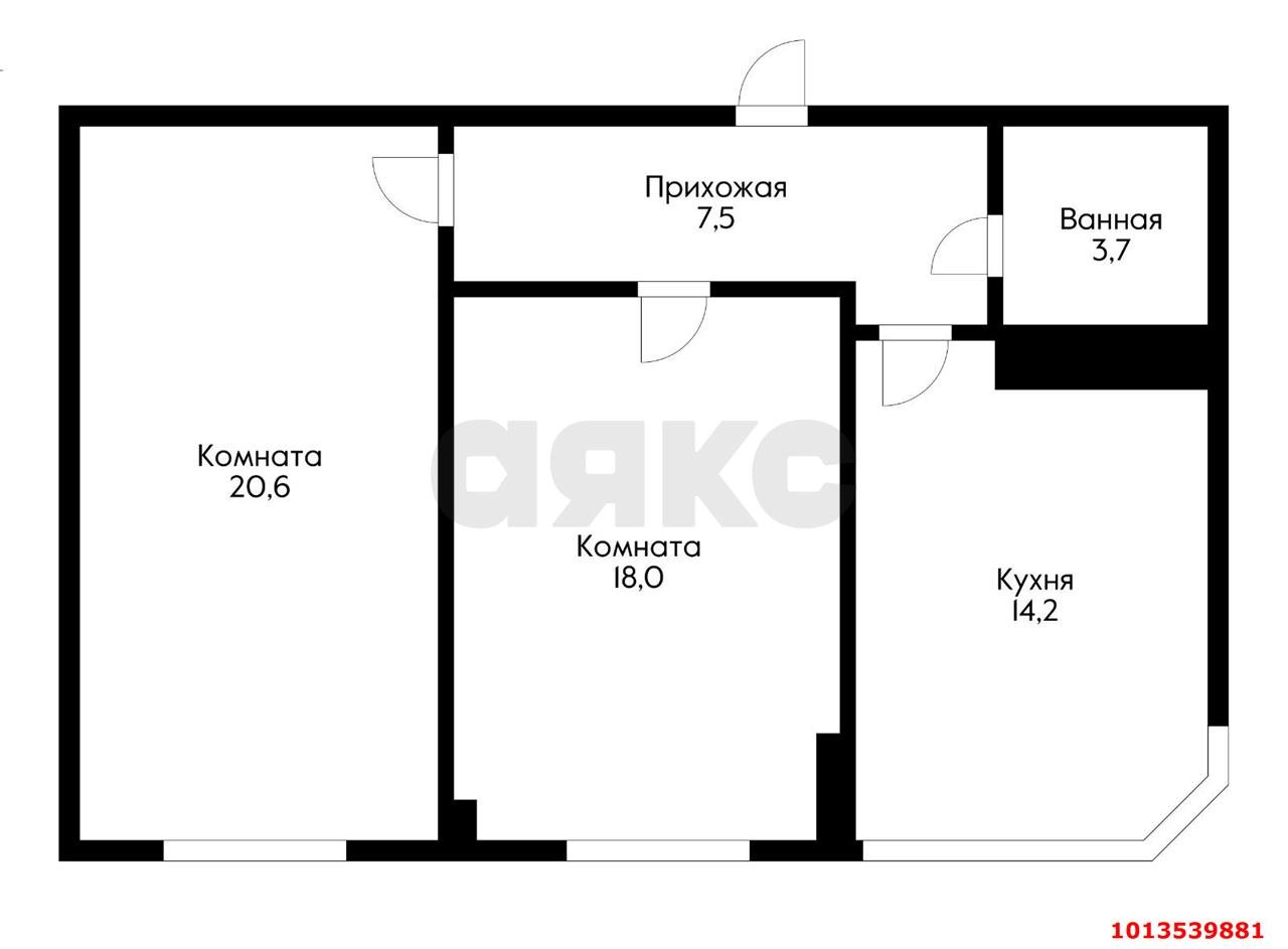 Фото №20: 2-комнатная квартира 64 м² - Яблоновский, ул. Гагарина, 148/4к1