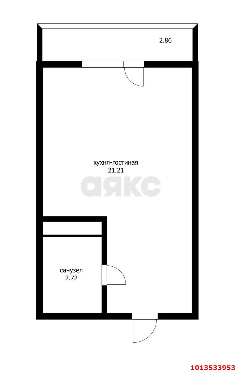 Фото №10: Студия 28 м² - Краснодар, Славянский, ул. Заполярная, 37к2