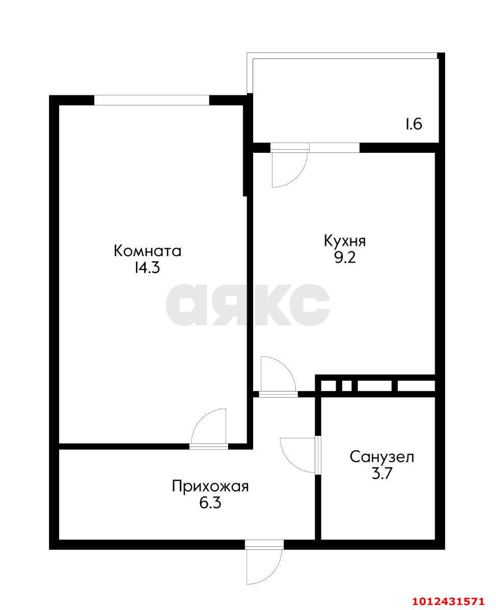 Фото №11: 1-комнатная квартира 33 м² - Краснодар, 2-й квартал, ул. имени Героя Георгия Бочарникова, 1