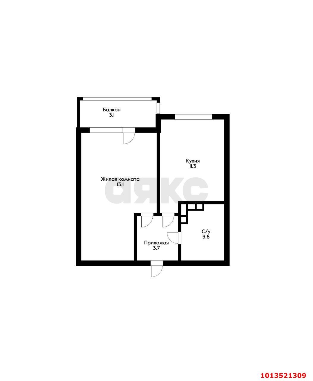 Фото №10: 1-комнатная квартира 34 м² - Краснодар, жилой комплекс Смородина, ул. Владимира Жириновского, 1к4