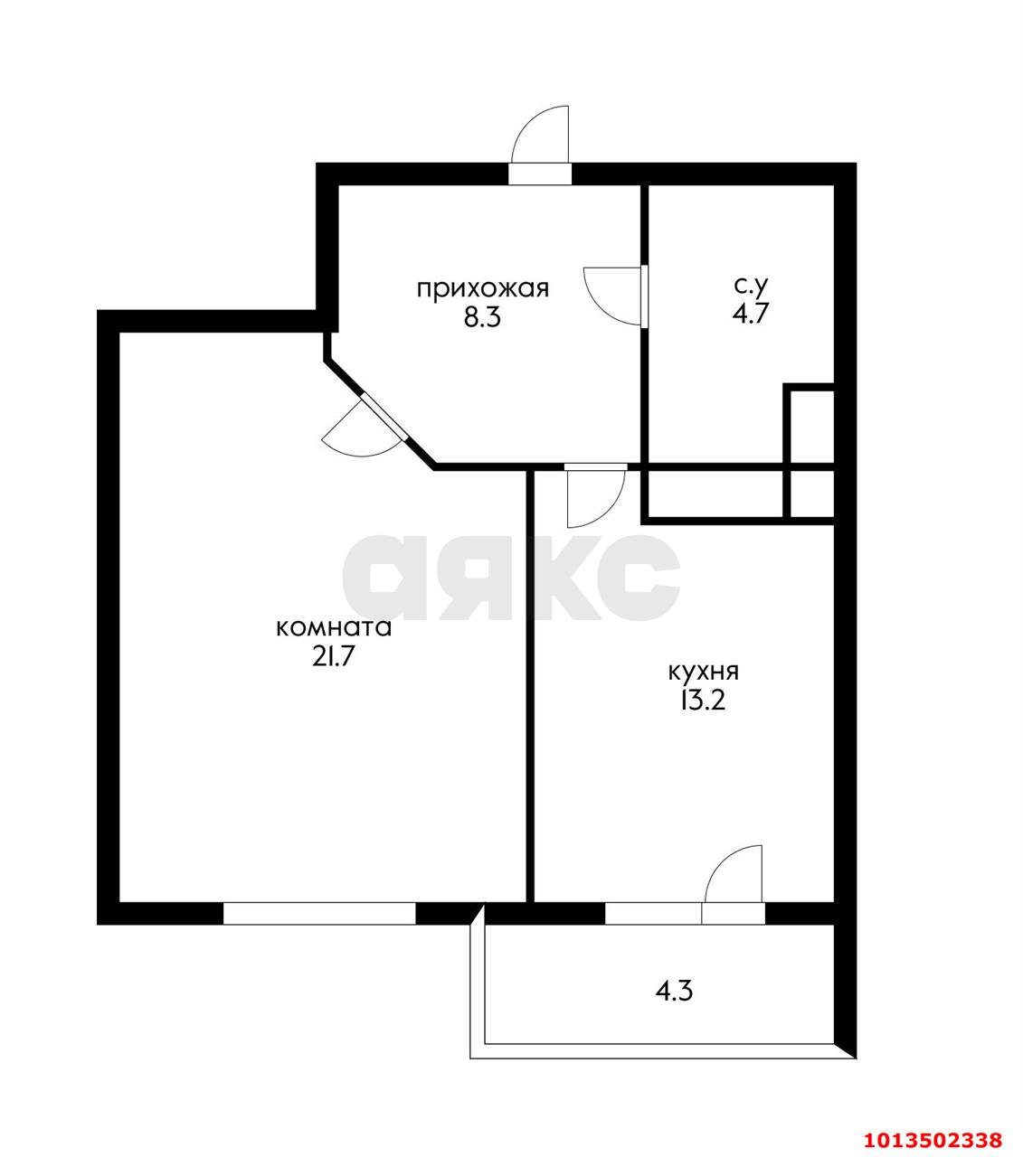 Фото №10: 1-комнатная квартира 51 м² - Краснодар, Солнечный, ул. Казбекская, 9