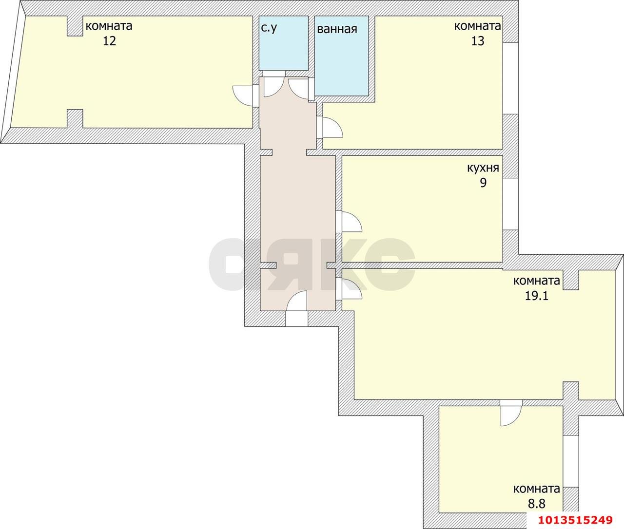 Фото №3: 4-комнатная квартира 80 м² - Краснодар, Юбилейный, б-р Платановый, 9