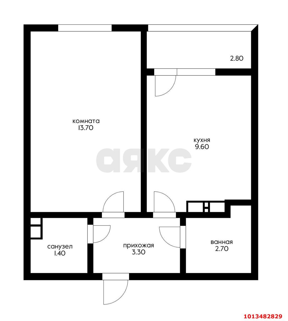 Фото №13: 1-комнатная квартира 34 м² - Краснодар, жилой комплекс Самолёт, ул. Западный Обход, 39/2