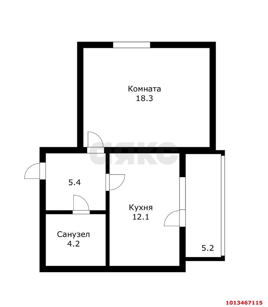 Фото №18: 1-комнатная квартира 45 м² - Российский, Прикубанский внутригородской округ, ул. Тепличная, 35