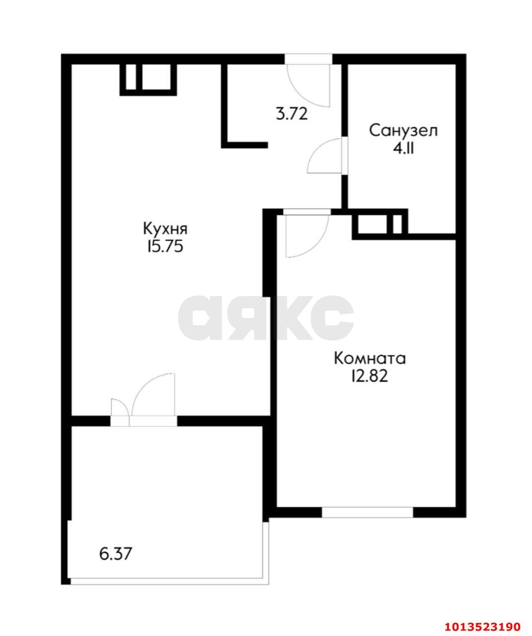 Фото №12: 1-комнатная квартира 45 м² - Краснодар, Любимово, 16