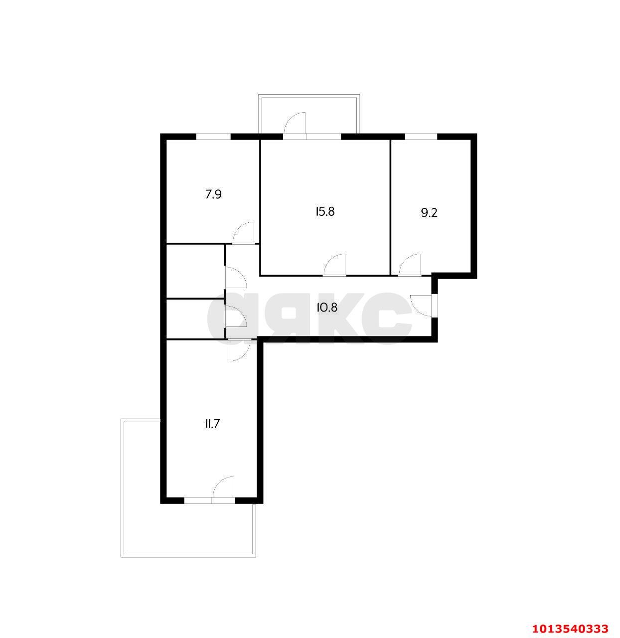 Фото №19: 3-комнатная квартира 60 м² - Краснодар, Центральный, ул. Промышленная, 23