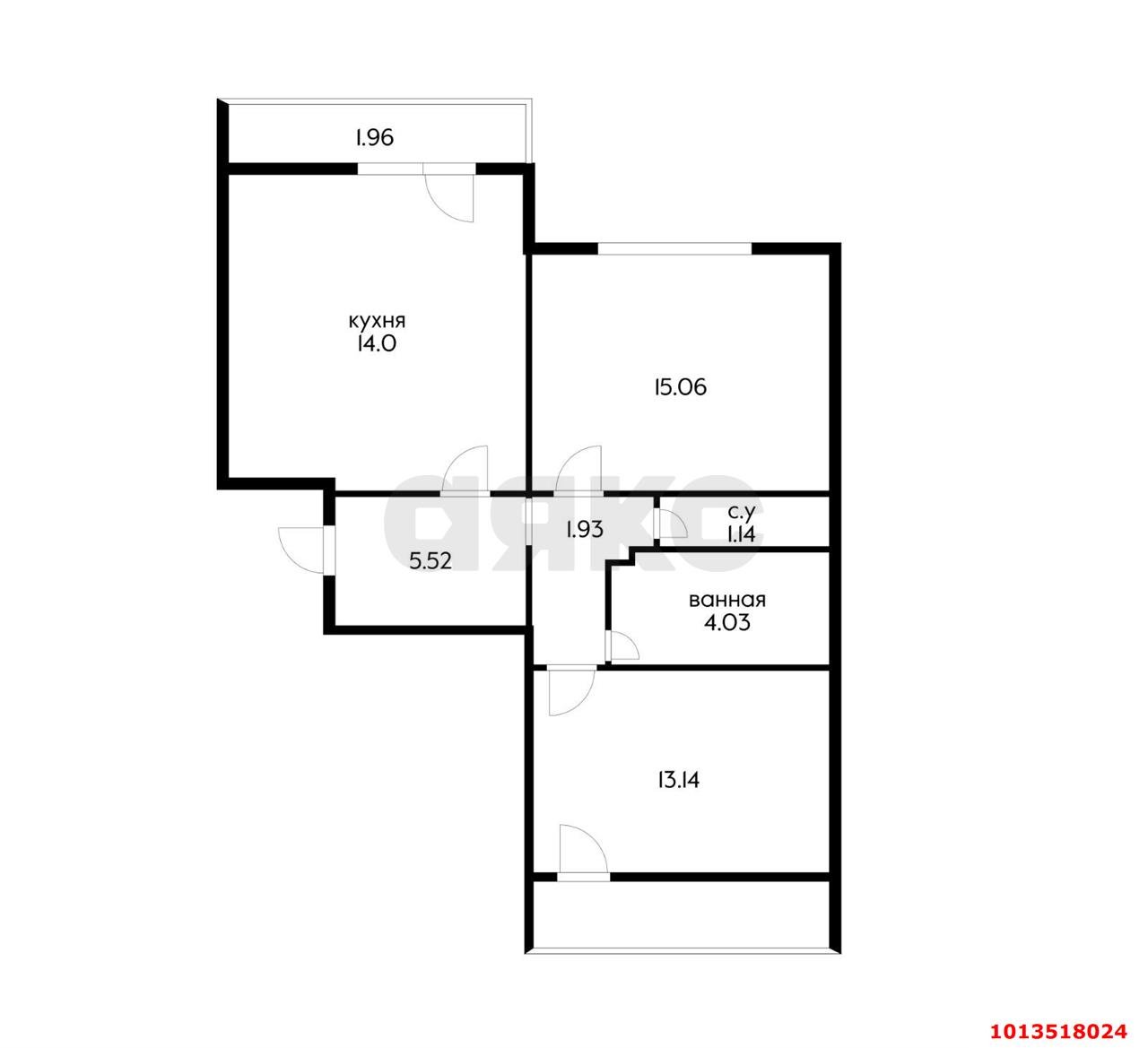 Фото №14: 3-комнатная квартира 61 м² - Краснодар, Восточно-Кругликовский, ул. Героев-Разведчиков, 23