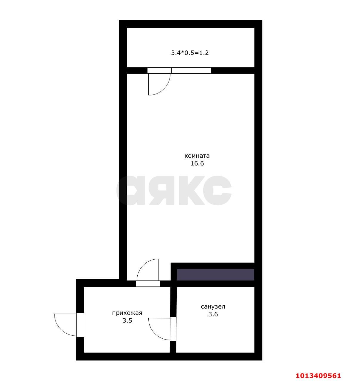 Фото №8: Студия 24 м² - Краснодар, Гидростроителей, ул. Гидростроителей, 59