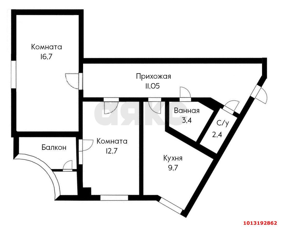 Фото №17: 2-комнатная квартира 61 м² - Краснодар, Почтовый, ул. имени Валерия Гассия, 4