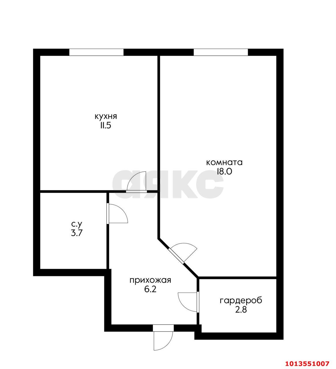 Фото №5: 1-комнатная квартира 42 м² - Краснодар, Новый, ул. 2-я Трудовая, 1