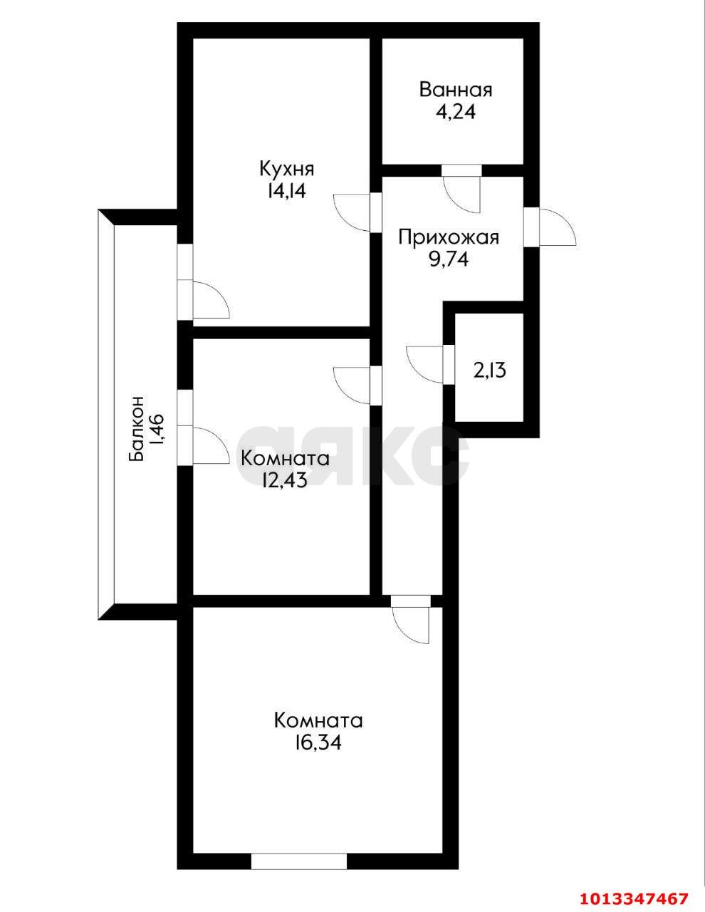 Фото №12: 2-комнатная квартира 59 м² - Краснодар, жилой комплекс Краски, ул. Краеведа Соловьёва, 6