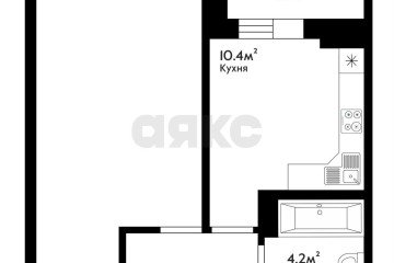 Фото №3: 1-комнатная квартира 44 м² - Краснодар, мкр. Почтовый, ул. Артезианская