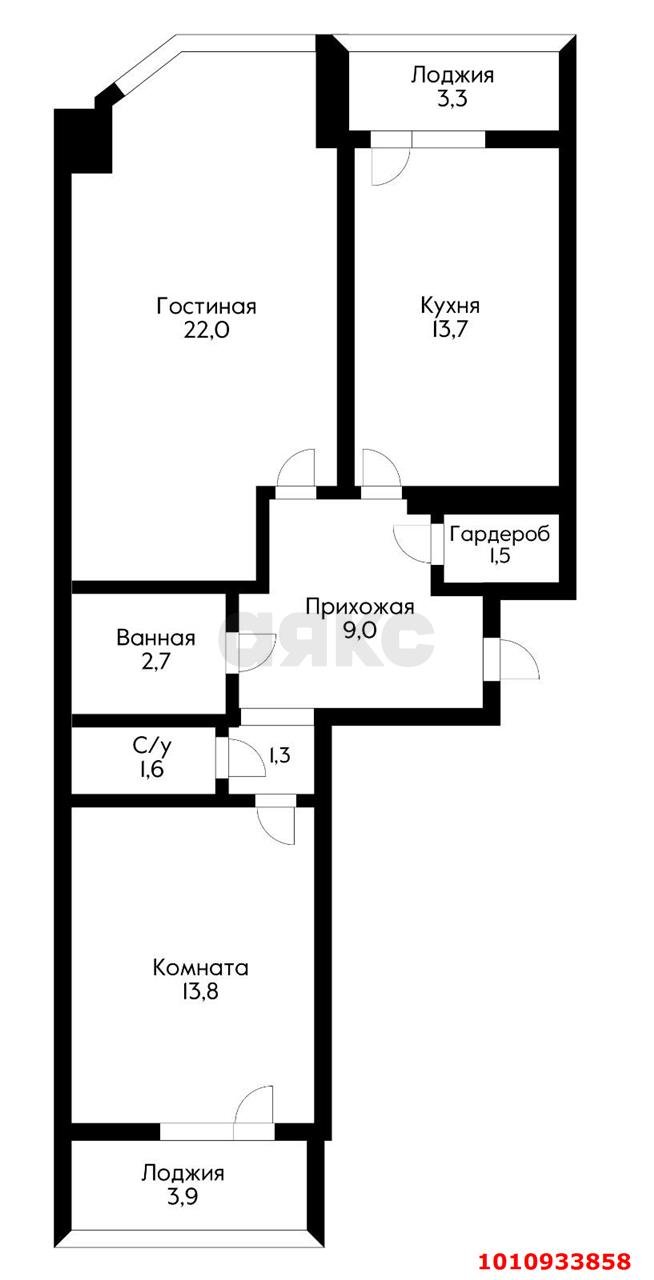 Фото №18: 2-комнатная квартира 65 м² - Краснодар, жилой комплекс Валентина, ул. имени Дзержинского, 64/2