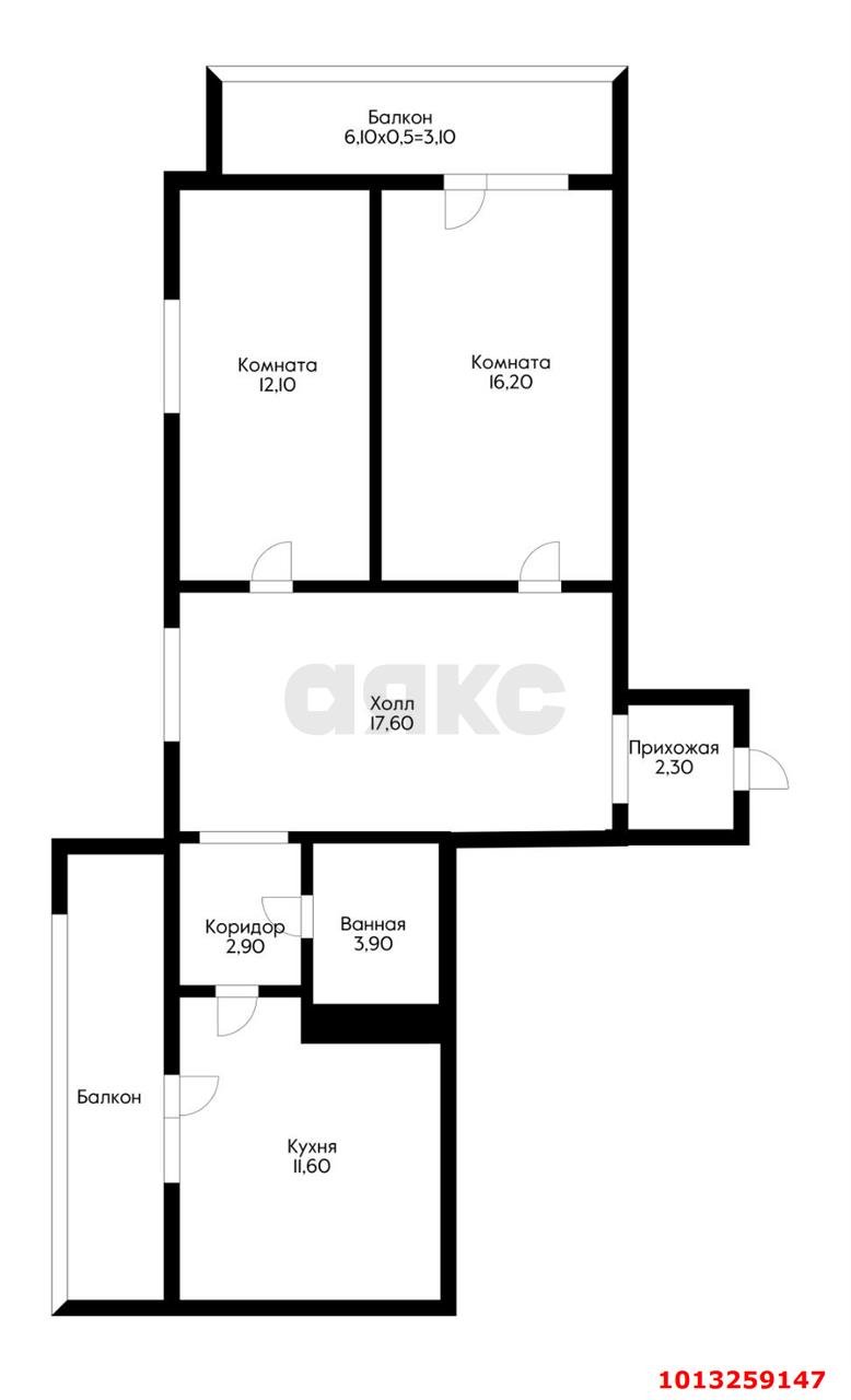 Фото №19: 2-комнатная квартира 74 м² - Краснодар, Гидростроителей, ул. Трудовой Славы, 62Ак1